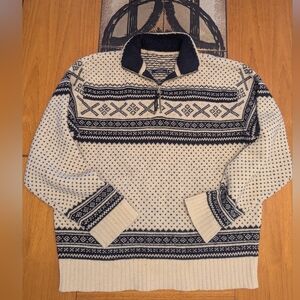 Rare 1990s Vintage Ralph Lauren Polo Men's Wool 1/4 Zip